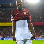 Nigerian striker celebrates Champions League goal with ‘I am a Chosen’ inscription