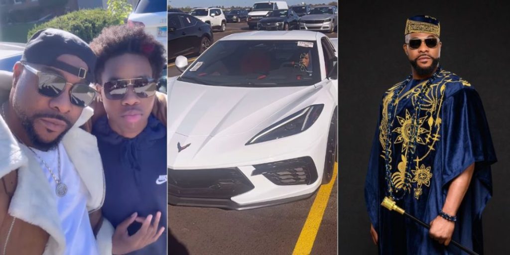 Actor Bolanle Ninalowo gifts son new Corvette sports car for his 18th birthday (Video)