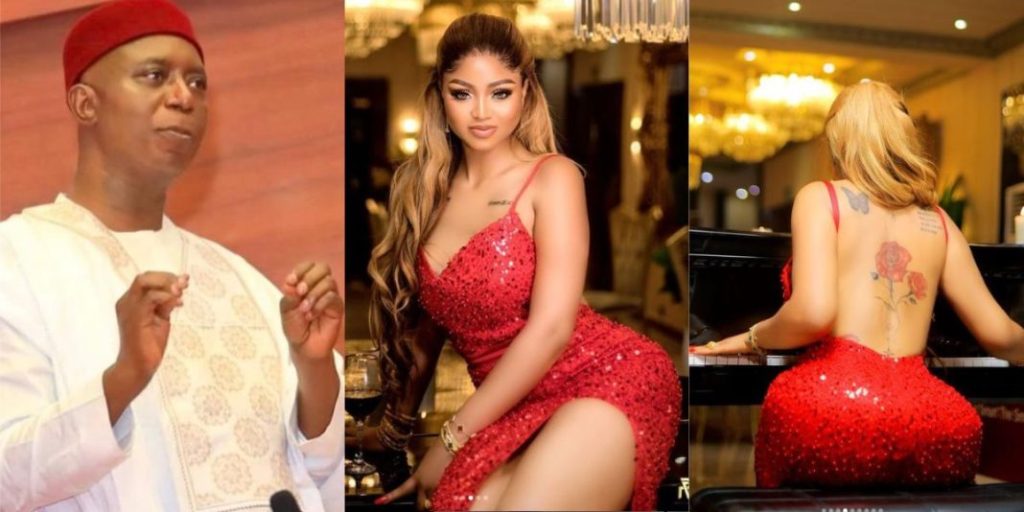 Senator Ned Nwoko reacts as his wife Regina Daniels breaks the internet with stunning pictures on her birthday (Photos/video)