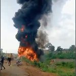 Petrol tanker catches fire on Sagamu-Benin Expressway