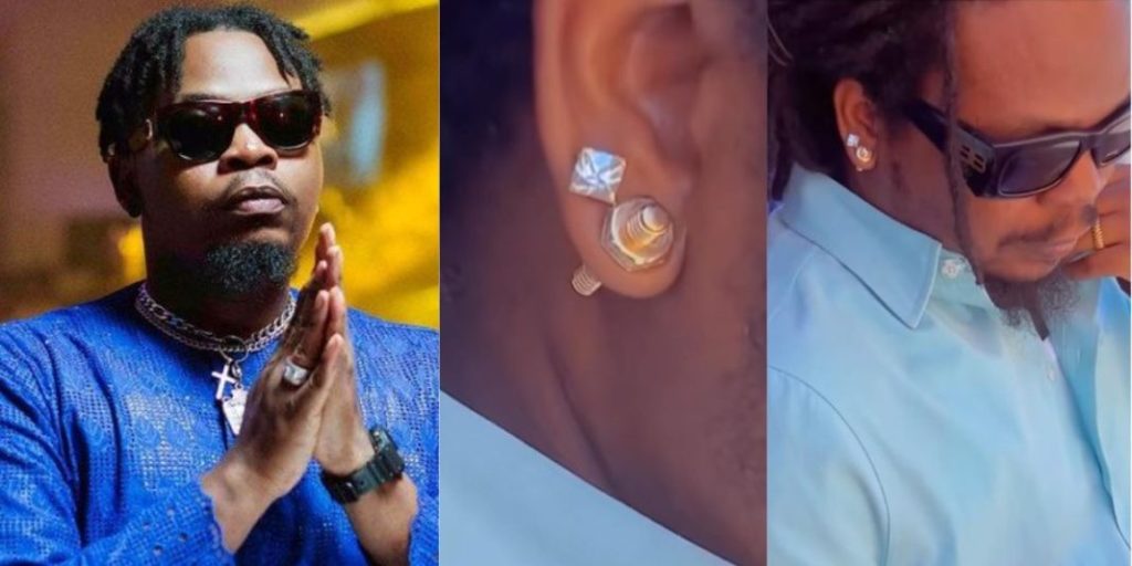 “Which one be this again” – Trending video of singer Olamide “Bolt and nut” earring gets people talking online (Watch)